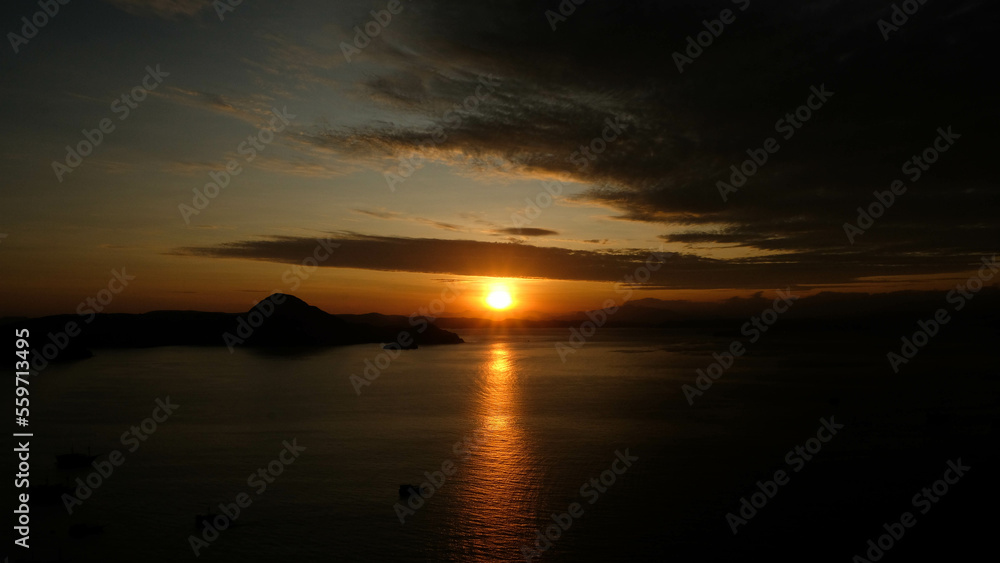 sunrise in Padar Island, Indonesia
