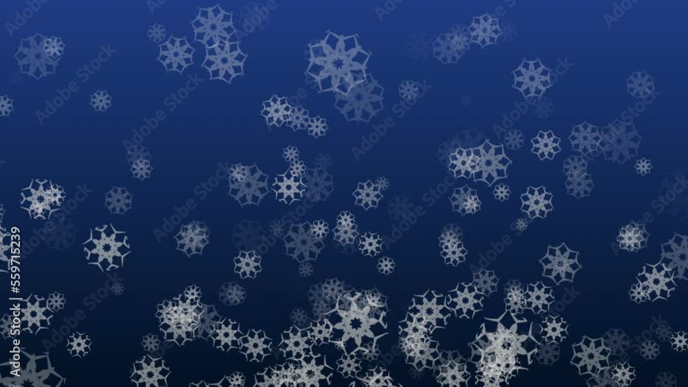 Christmas Snowflakes Background. Beautiful Abstract Background 4k