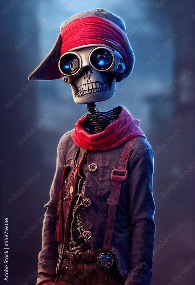 Portrait of a funny Pirate . Generative AI Portrait of a funny Pirate . Generative AI
