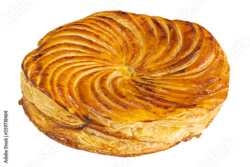 Cuadro en lienzo galette des rois, en gros plan, isolé sur un fond blanc