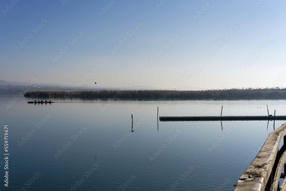 Mogan lake. A Park near lake Mogan with Golbasi  district Ankara city, Turkey. Golbasi Mogan Lake in Ankara Province.
