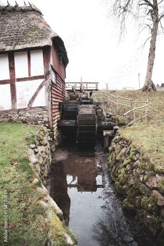 The beautiful old Danish watermill Kaleko photo