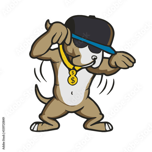 Rapper Dog Dabbing Dancing