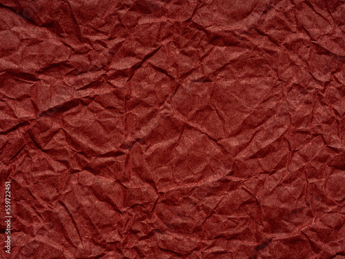 Wallpaper Mural Dark red crumpled paper texture. Blank page pattern for winter season Christmas festival card, new year designs decoration, background concepts, text, lettering, wall screen saver or other art work. Torontodigital.ca