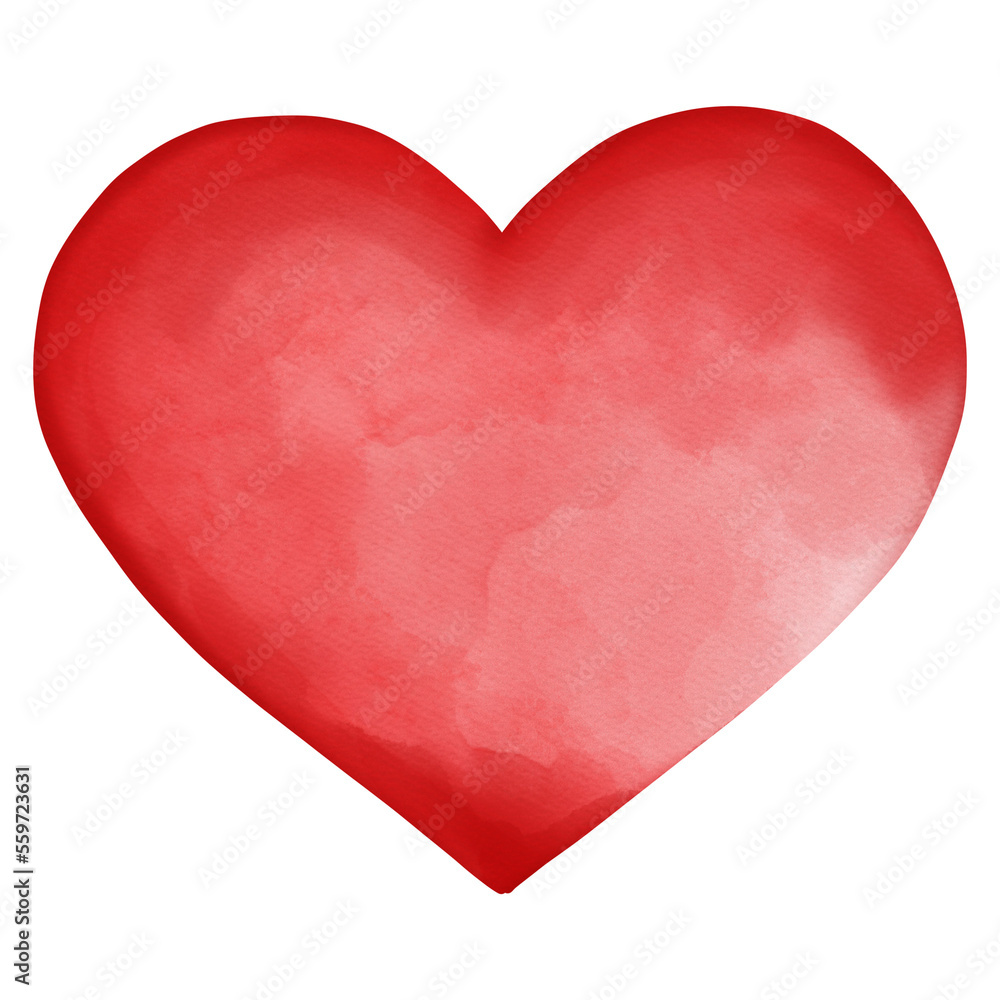 Love heart, heart hand drawn illustration