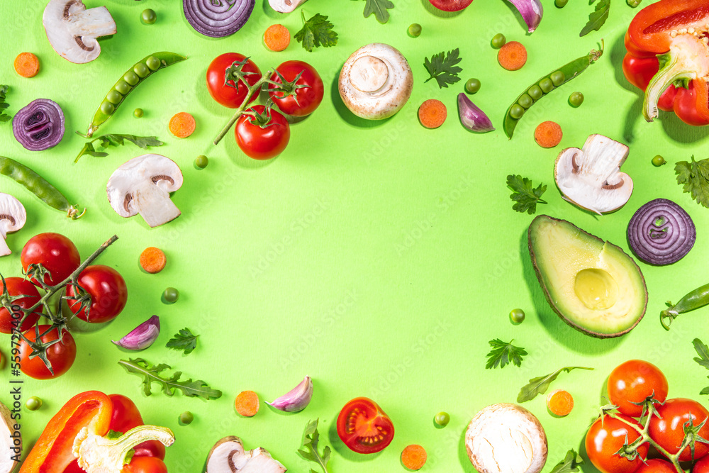 Various fresh vegetable background Various fresh vegetable background