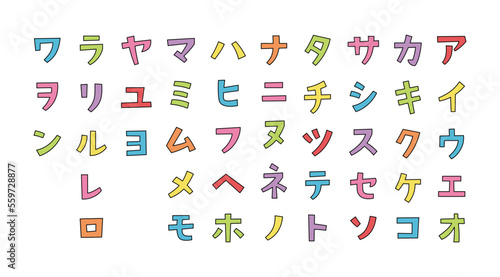 タイトルに使いやすいカラフルなかわいい角ゴシックカタカナ