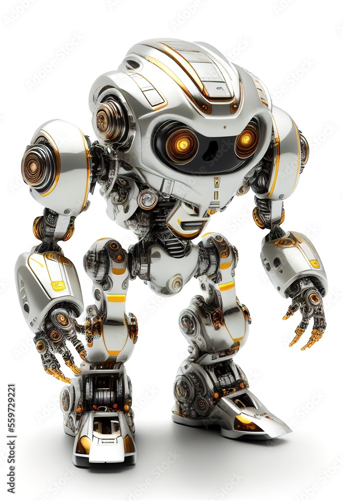 Tiny robot, photorealistic illustration. Generative art Tiny robot, photorealistic illustration. Generative art