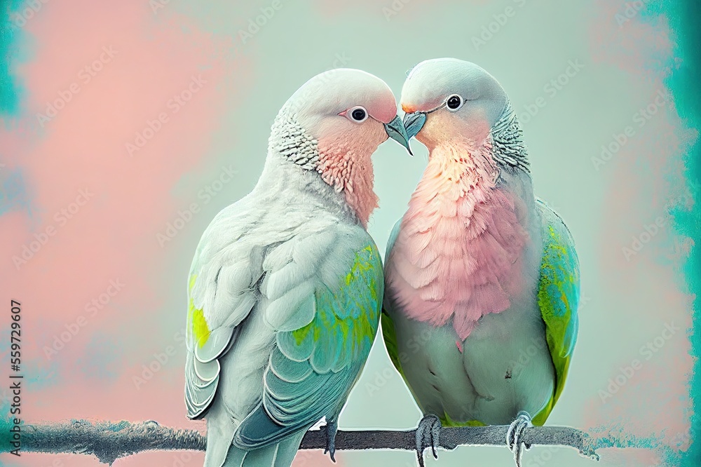 Parrots buy in pastel