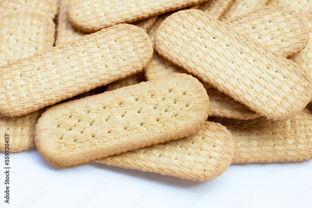 Biscuits on a white background. Biscuits on a white background.