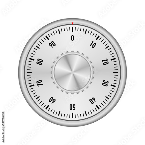 Combination lock safe on white background. Vector illustration