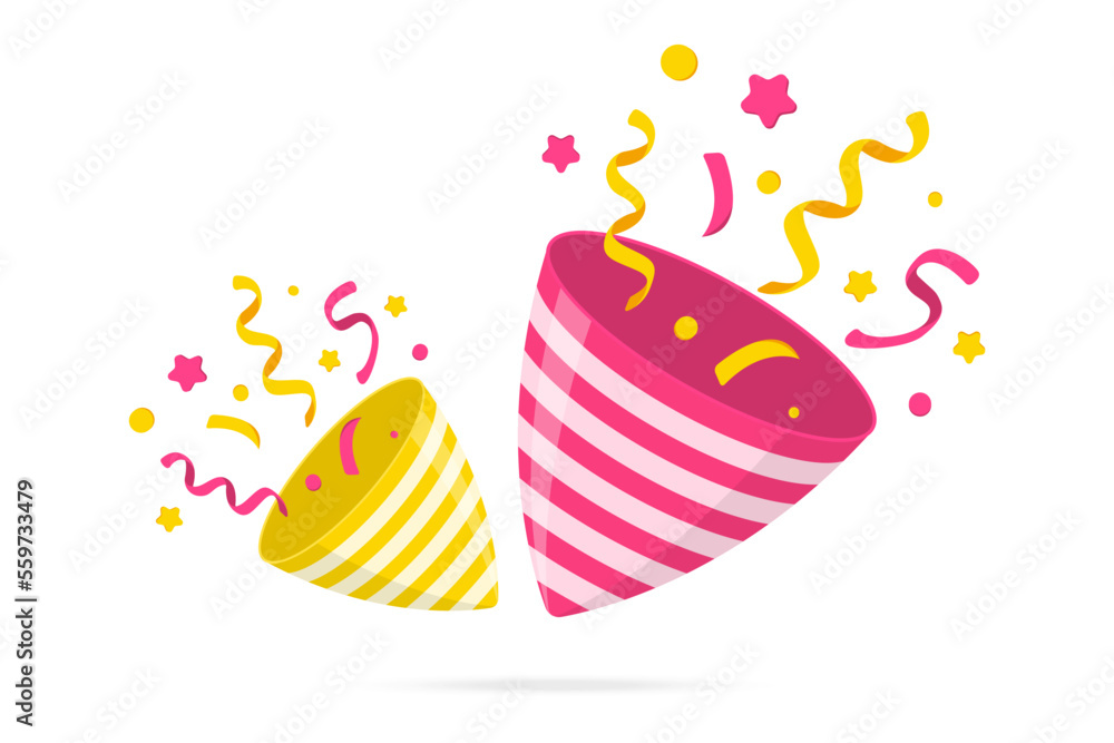 Exploding Party Popper With Confetti Party Popper Emoji Icon The Exploding Party Popper With Confetti Party Popper Emoji Icon The