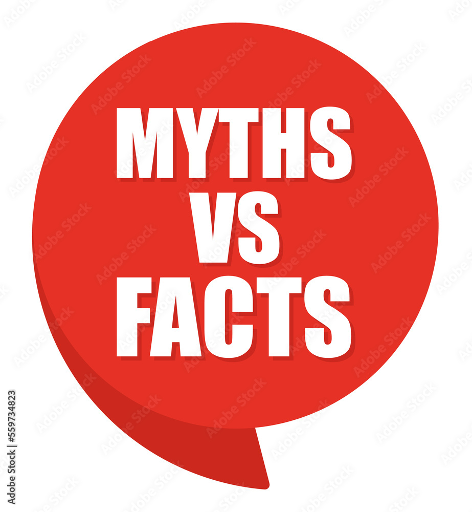 Myths vs facts comic speech bubble in pop art style. Comic speech. Dialog window. Yellow banner for sale. Myths vs facts comic speech bubble in pop art style. Comic speech. Dialog window. Yellow banner for sale.