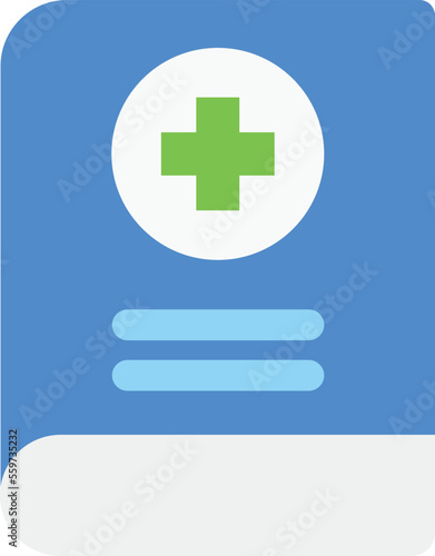 medicine book vector flat illustration