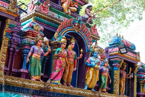 Colorful of Hindu temple in Batu Caves in Gombak, Selangor, Malaysia.