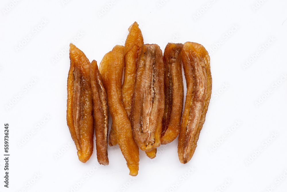 Sun dried banana. Fruit snack Sun dried banana. Fruit snack
