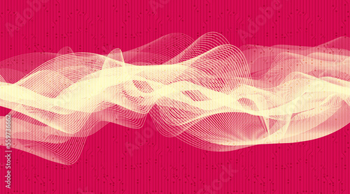 Pink Sonic sound wave background,design,Free Space For text in put,Vector illustration.