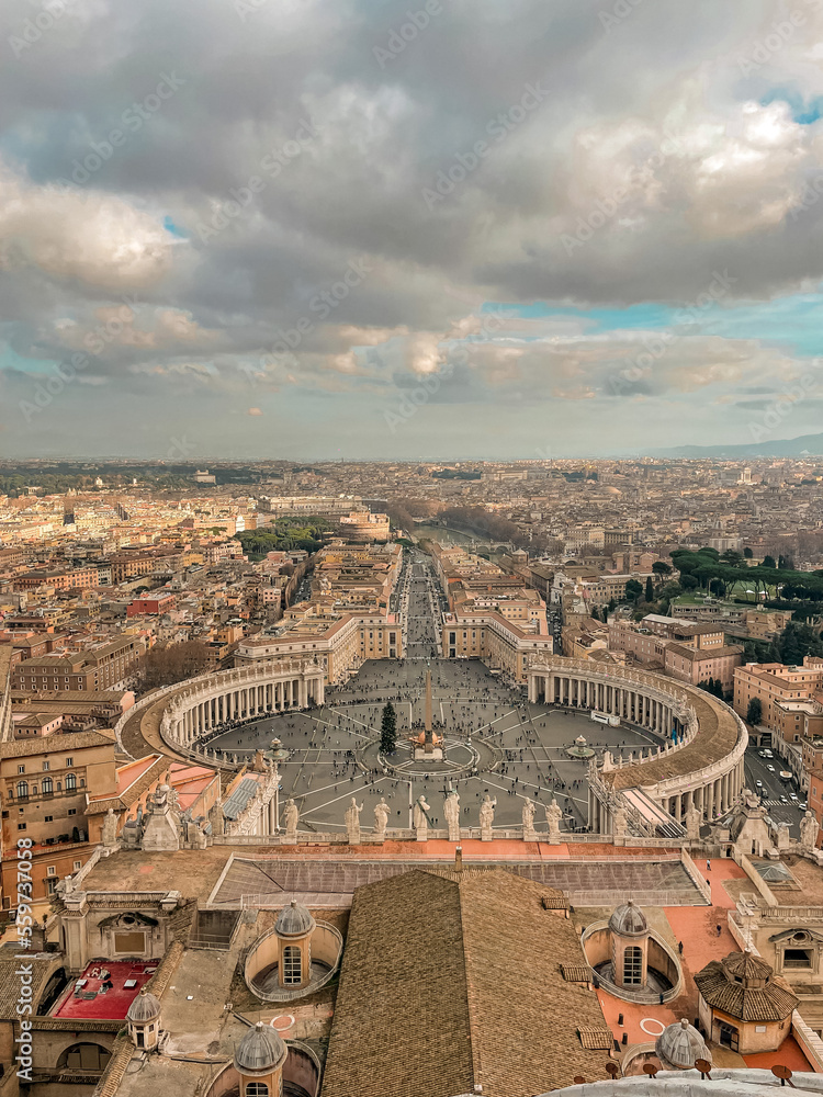 Vaticano e Via della Conciliazione dalla Cupola della Basilica di San Pietro - Città del Vaticano - Roma, Italy