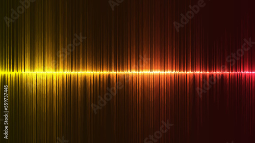 Golden Radio Sound Wave Background,technology and earthquake wave diagram concept,design for music studio and science,Vector Illustration.