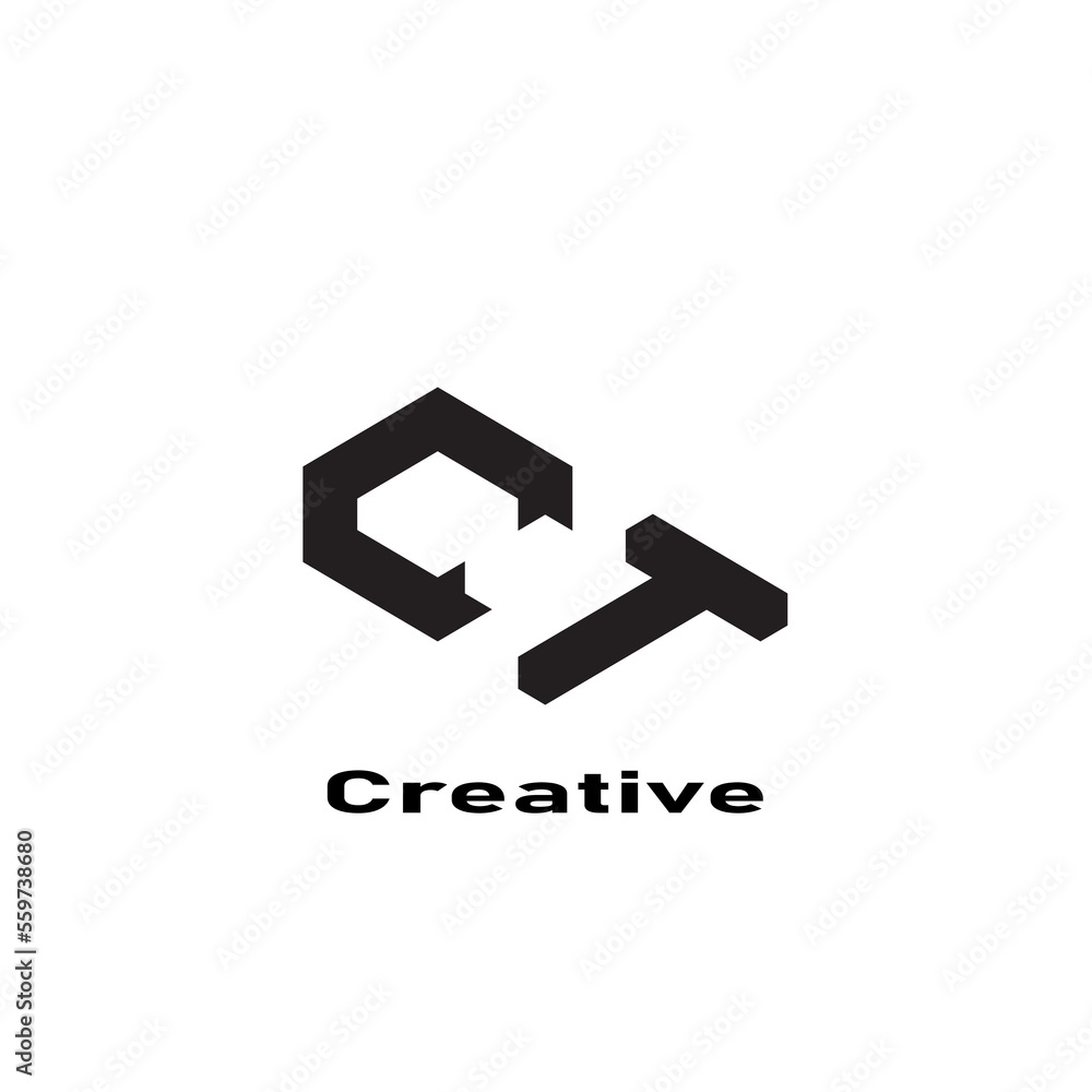 Initial letter CT logo template design Initial letter CT logo template design