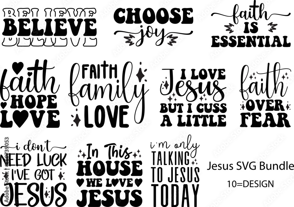Jesus SVG Design Bundle Jesus SVG Design Bundle