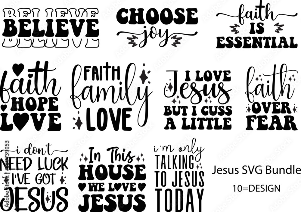 Jesus SVG Design Bundle