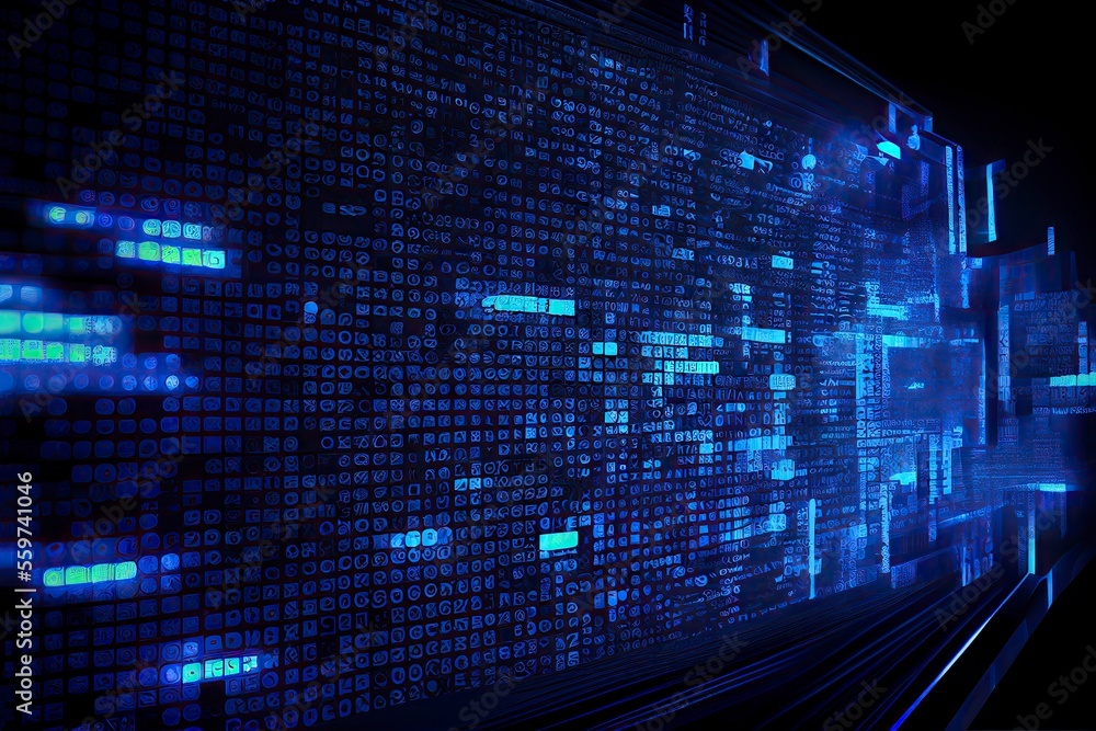 Creative blue futuristic matrix electronic background Creative blue futuristic matrix electronic background