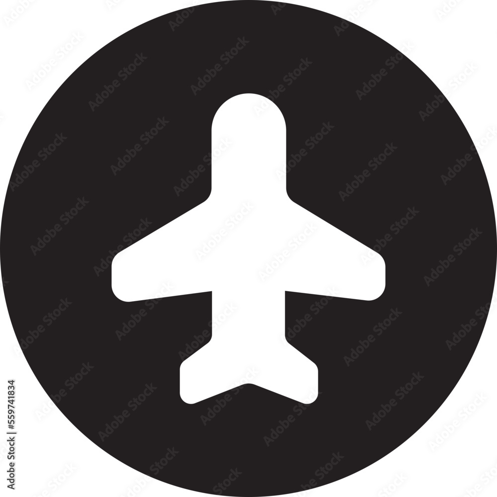 aeroplane glyph icon