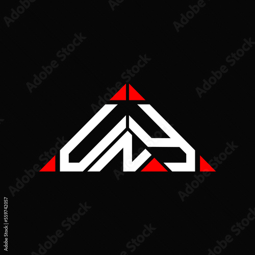 UNY letter logo creative design with vector graphic, UNY simple and modern logo. photo