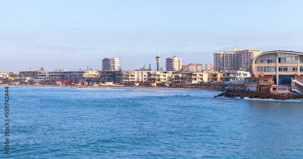 Coastal landscape. Montazah district, Alexandria, Egypt