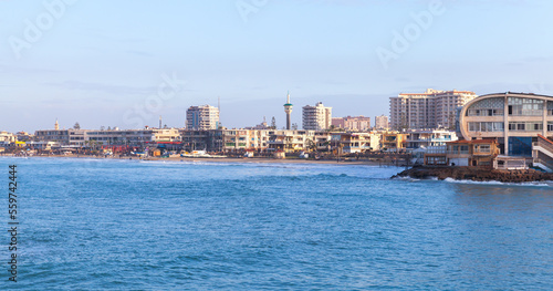 Fototapeta Naklejka Na Ścianę i Meble -  Coastal landscape. Montazah district, Alexandria, Egypt