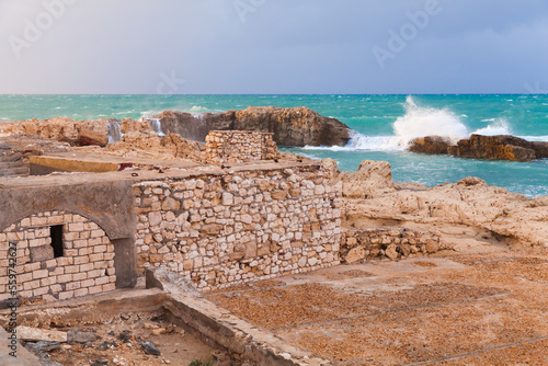  Montazah beach  Alexandria  Egypt. Ruined fort