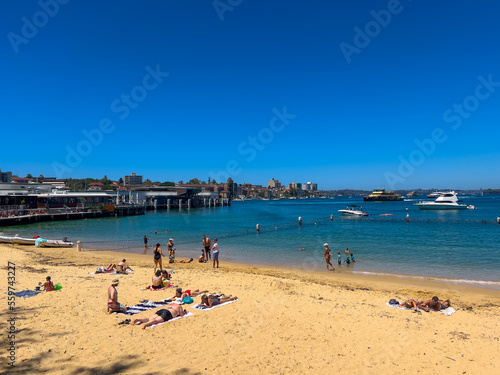 Panoramic View Manly Beach Sydney NSW Australia. beautiful blue turquoise waters, great for swimming 