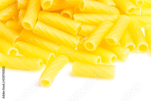 macro closeup of penne pasta background texture
