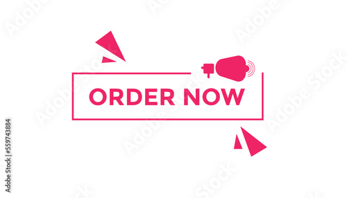 Order now button web banner templates. Vector Illustration © MDneamul