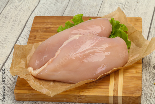 Raw chicken breast ready for cooking