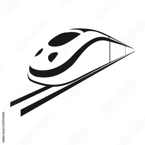 fast train icon vector