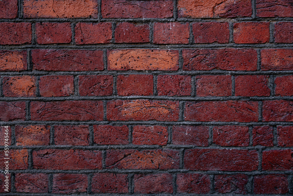Brick red wall background, grunge, textured Brick red wall background, grunge, textured