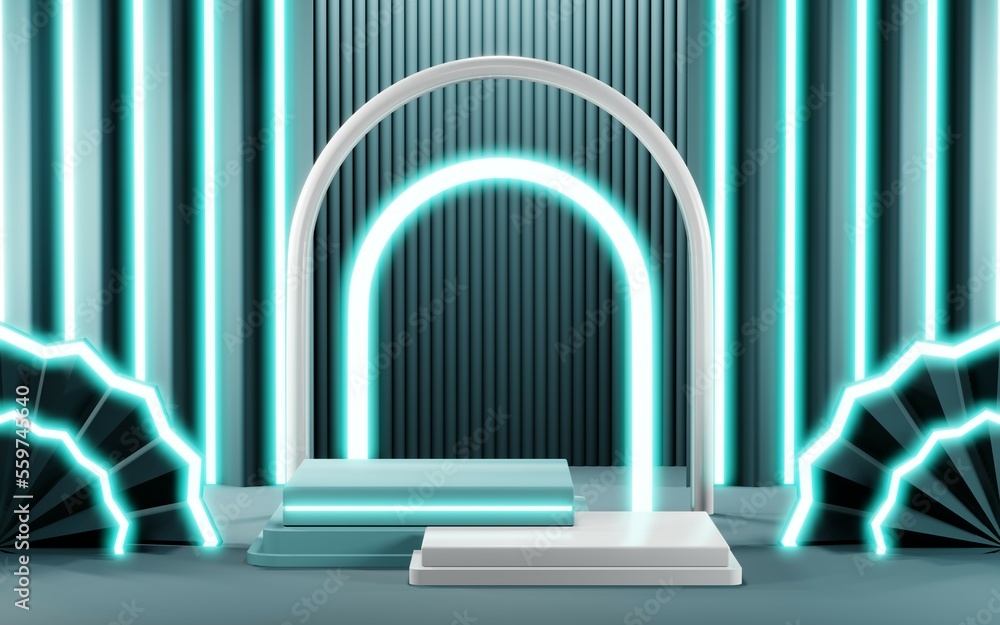 3D render of pastel template soft blue minimal background for show products 3D render of pastel template soft blue minimal background for show products