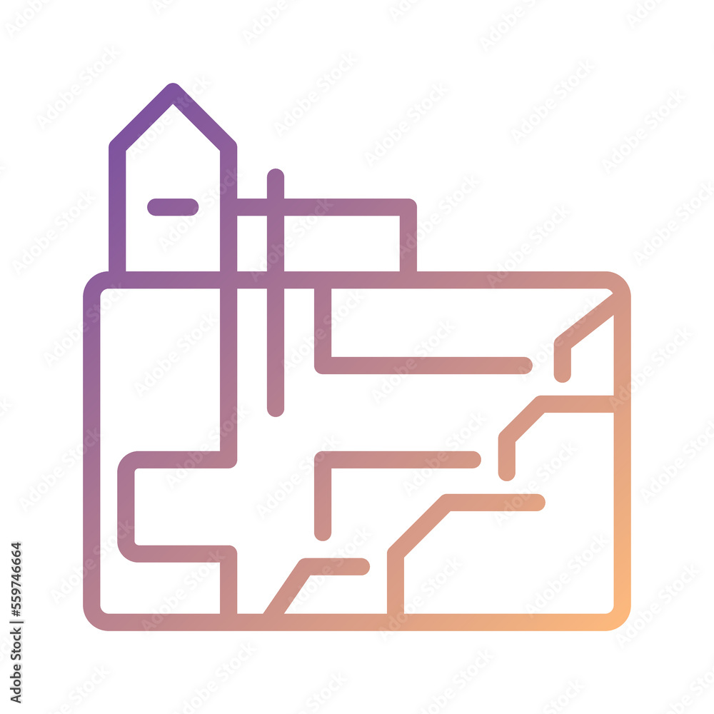 Underground mining pixel perfect gradient linear vector icon. Heavy industry. Excavation and extraction of ore. Thin line color symbol. Modern style pictogram. Vector isolated outline drawing Underground mining pixel perfect gradient linear vector icon. Heavy industry. Excavation and extraction of ore. Thin line color symbol. Modern style pictogram. Vector isolated outline drawing