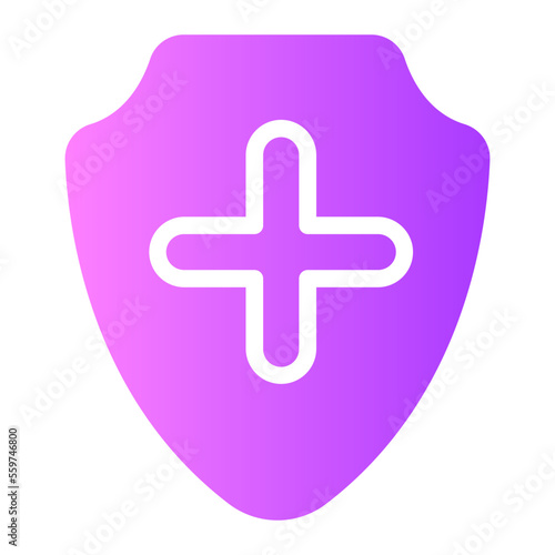 medical insurance gradient icon