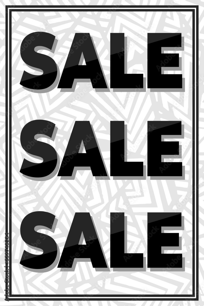 sale, sale, sale design in the vertical direction. it can be used as a banner, print, sign, template, social media post, Retail, or Promotion to advertise your product