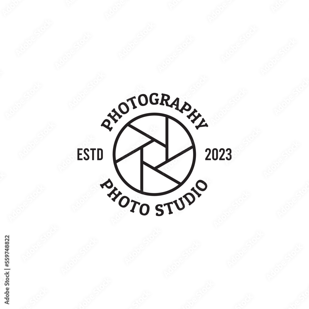 Obraz premium Camera Photography Logo Icon Vector
