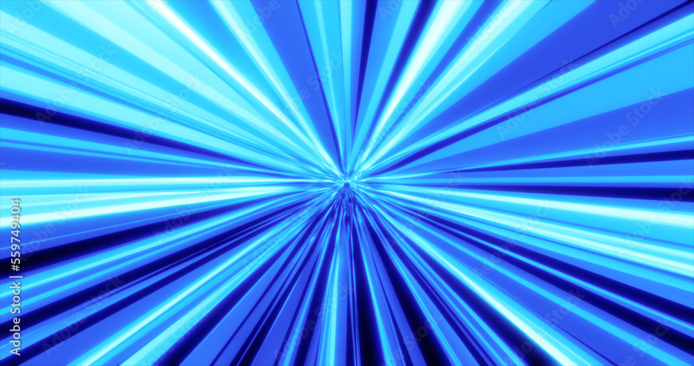 Abstract glowing blue futuristic energetic fast tunnel of lines and bands of magical energy in space. Abstract background Abstract glowing blue futuristic energetic fast tunnel of lines and bands of magical energy in space. Abstract background