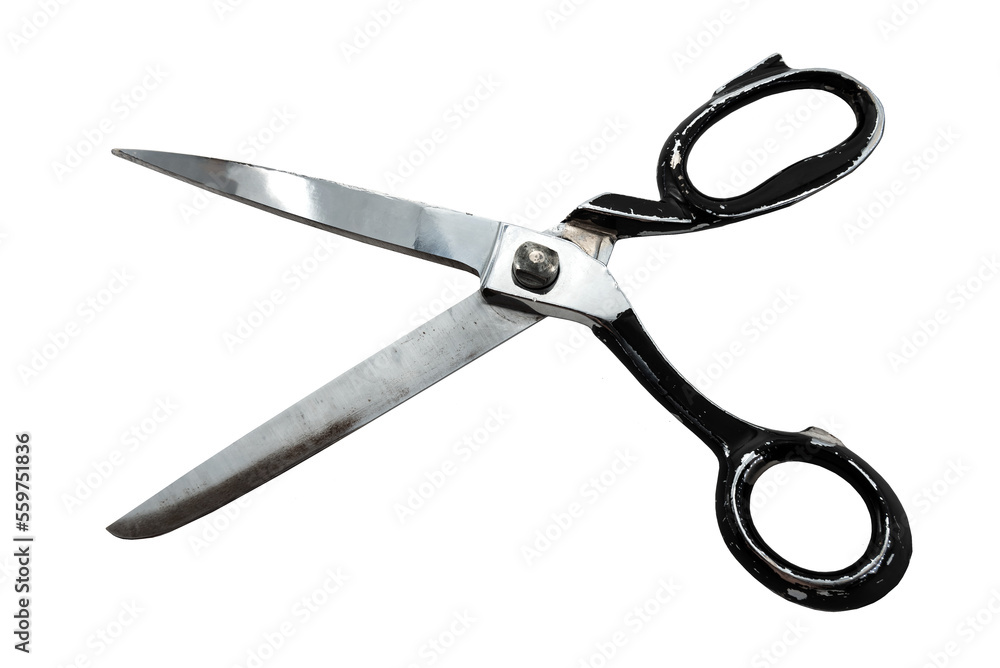 Old retro scissors for cutting and sewing. Tool for a tailor or seamstress Old retro scissors for cutting and sewing. Tool for a tailor or seamstress