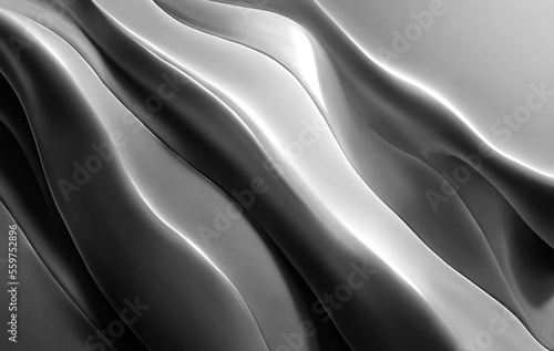 Black and white background texture, different shades of grey, white and dark black , luxury and flowing abstract design 