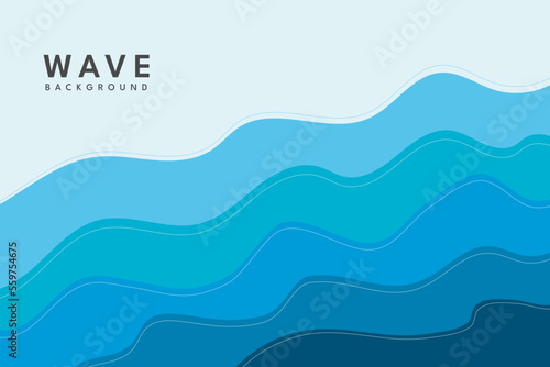 wave background sea sky blue abstract persentation