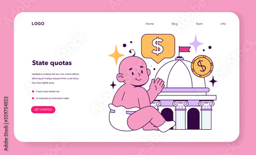 In vitro fertilization benefit web banner or landing page. Infertility