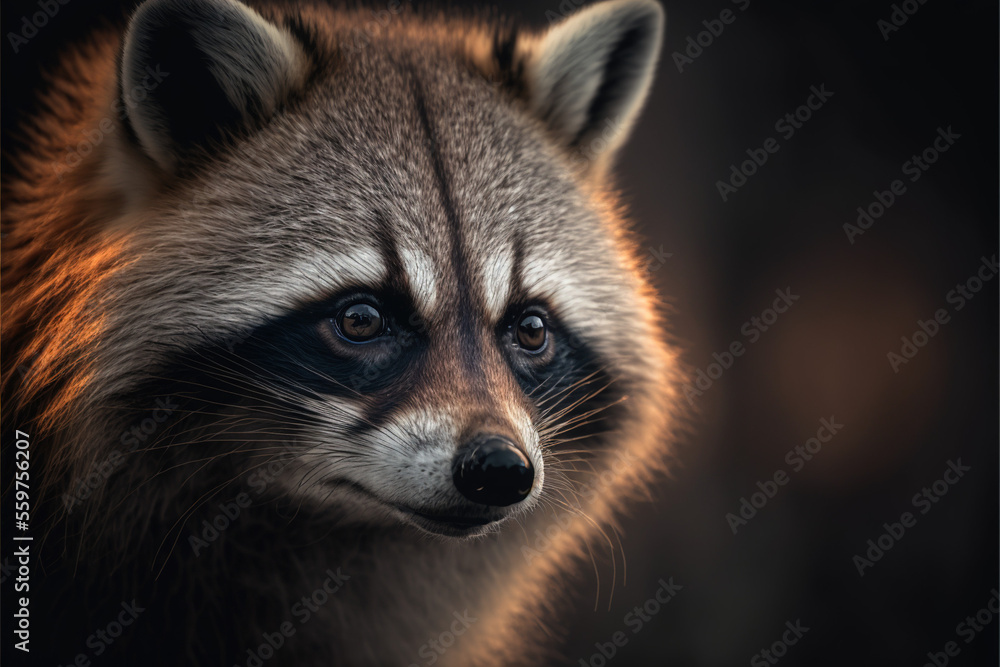 portrait of a racoon