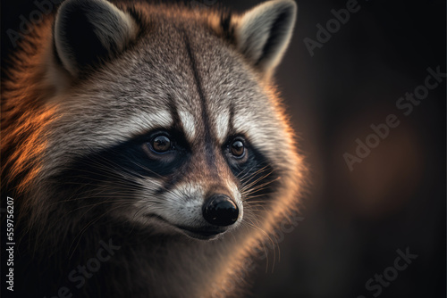 portrait of a racoon